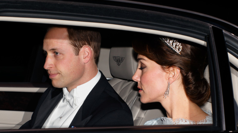 Prince William and Kate Middleton arriving for the annual diplomatic reception