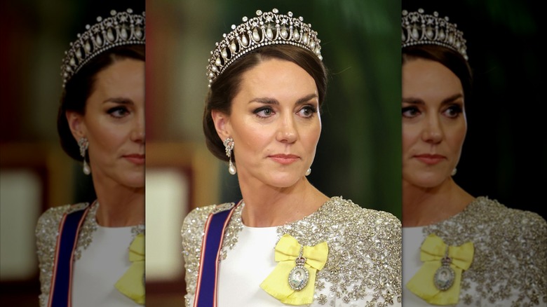 Catherine, Princess of Wales during the visit of Cyril Ramaphosa in 2022
