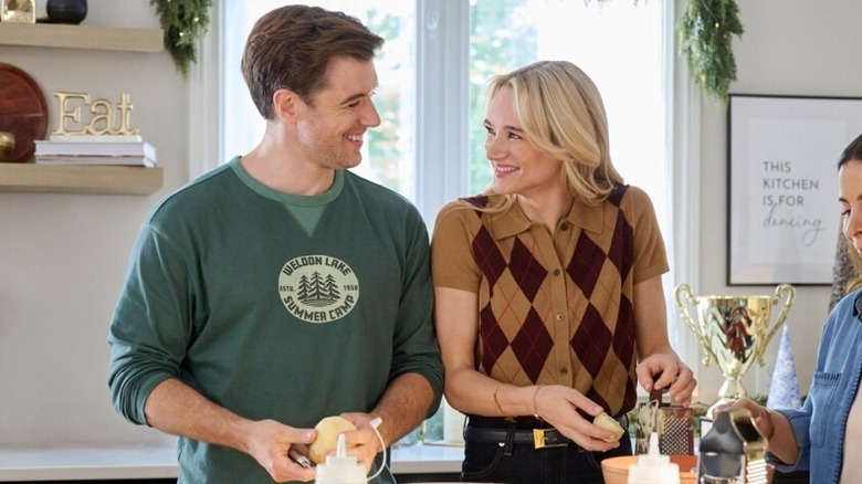 Hunter King and Dan Jeannotte cooking