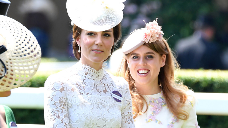 Catherine, Duchess of Cambridge and Princess Beatrice of York attend Royal Ascot at Ascot Racecourse (2017)