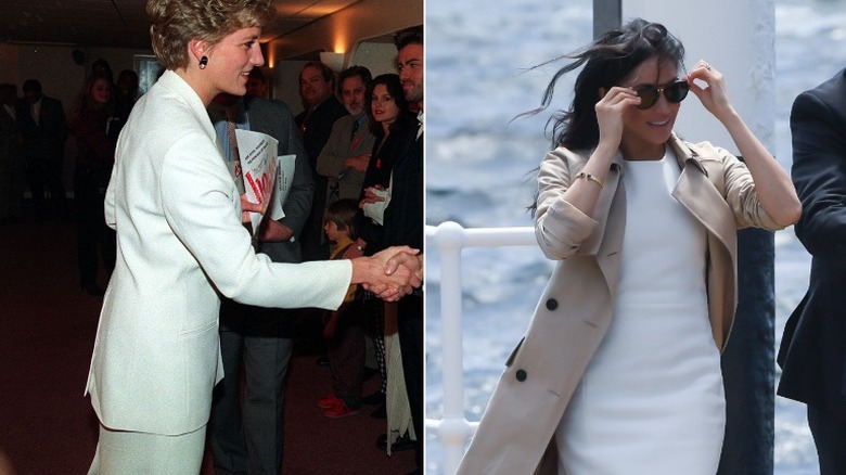 Princess Diana and Meghan Markle
