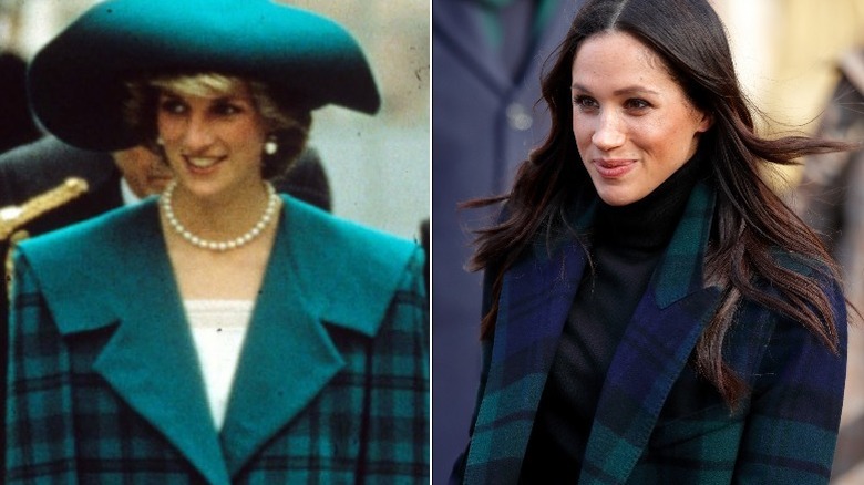 Princess Diana and Meghan Markle