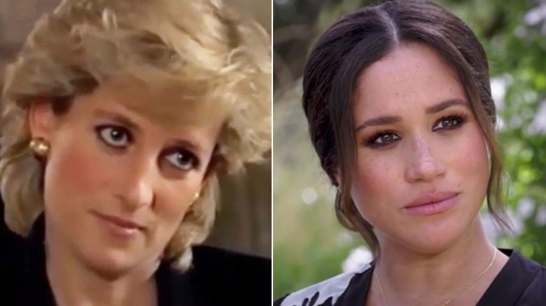Princess Diana and Meghan Markle