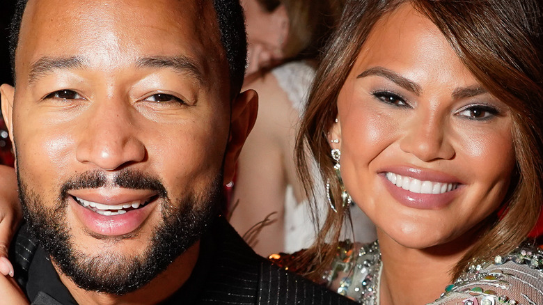 Chrissy Teigen and John Legend at event