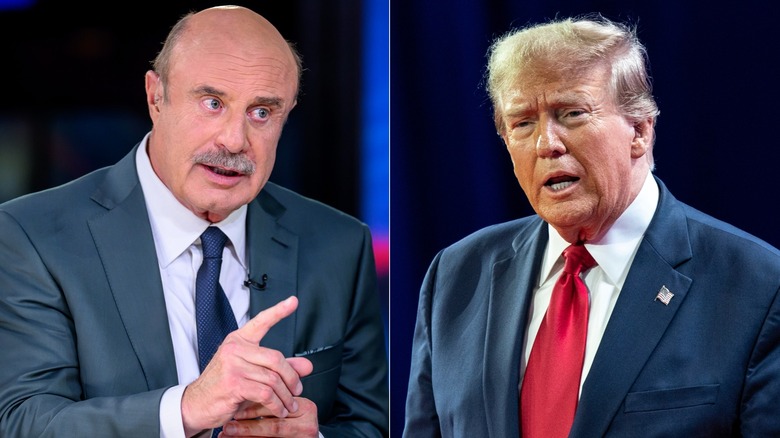 Split image of Dr.Phil McGraw and Donald Trump
