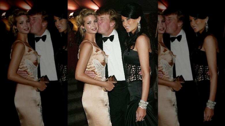 Donald Trump kissing Ivanka Trump on the cheek