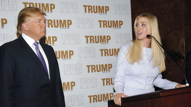 Ivanka and Donald Trump at an event