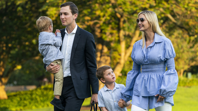 Ivanka Trump and her family outside the White House