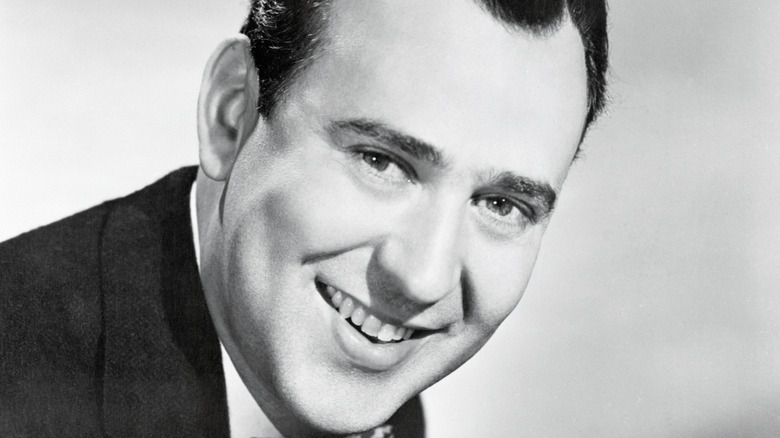 Black and white portrait of Carl Reiner smiling