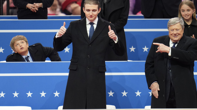 Barron Trump in the Capitol One arena in Washington D.C.
