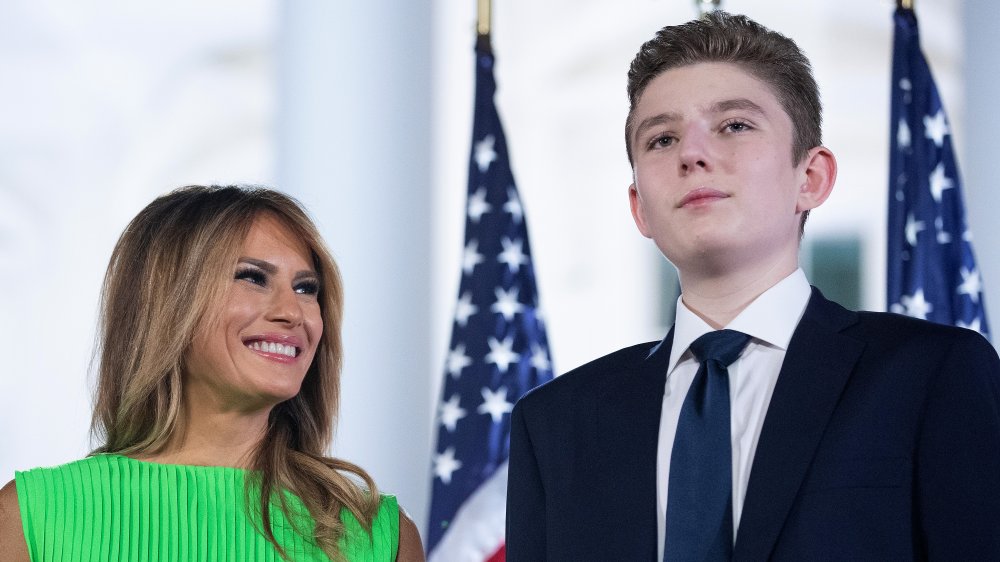 Barron Trump and Melania Trump