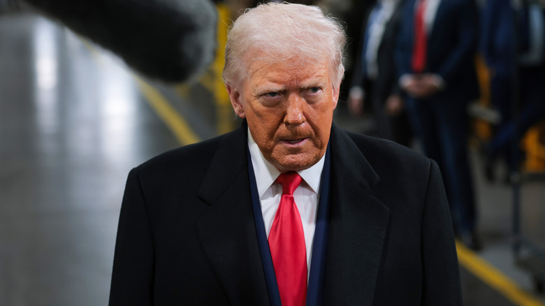 Donald Trump looking irritable