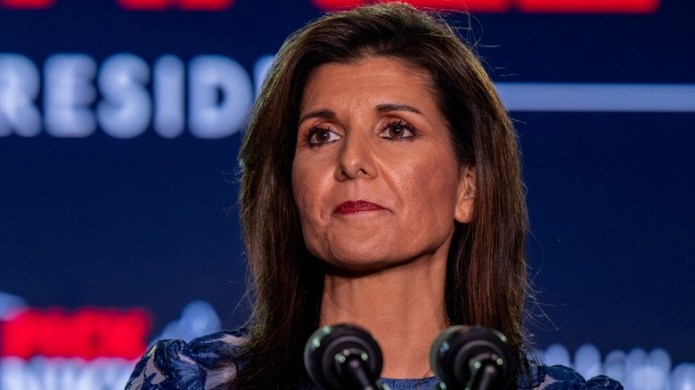 Nikki Haley at a presidential campaign rally