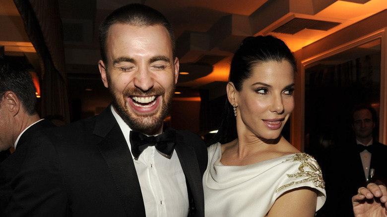 Chris Evans and Sandra Bullock