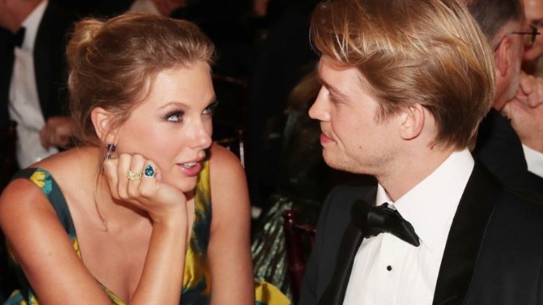 Taylor and Joe looking at each other