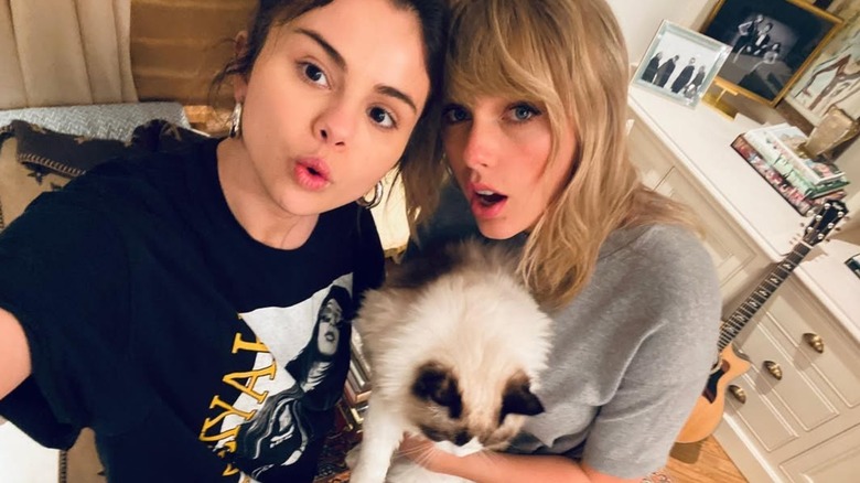 Selena Gomez and Taylor Swift make funny faces for the camera