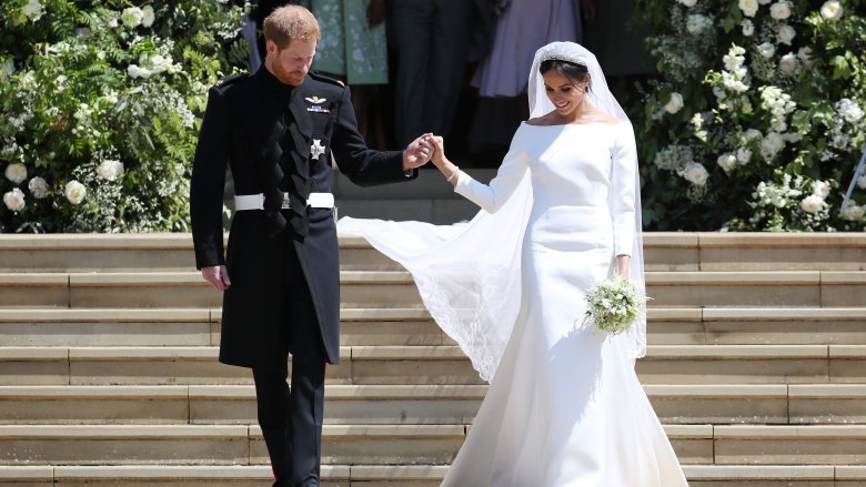 Prince Harry and Meghan Markle at their wedding