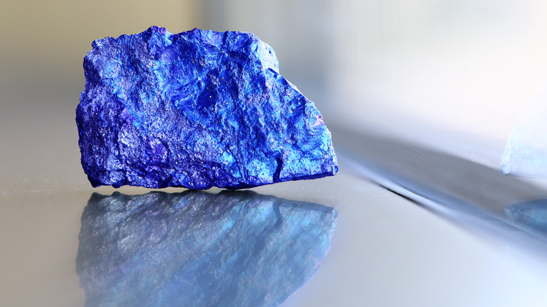 Azurite crystal with a blend of malachite