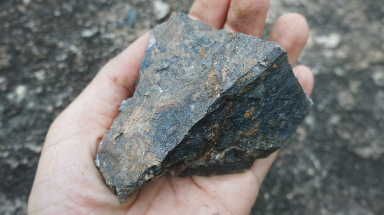 A chunk of natural hematite