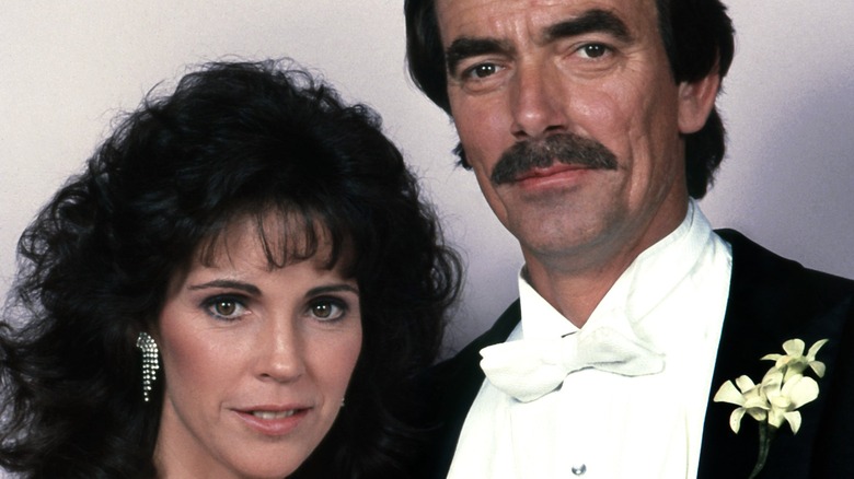 Meg Bennett and Eric Braeden as Julia and Victor Newman