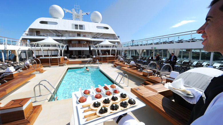 Smaller common space on luxury cruise