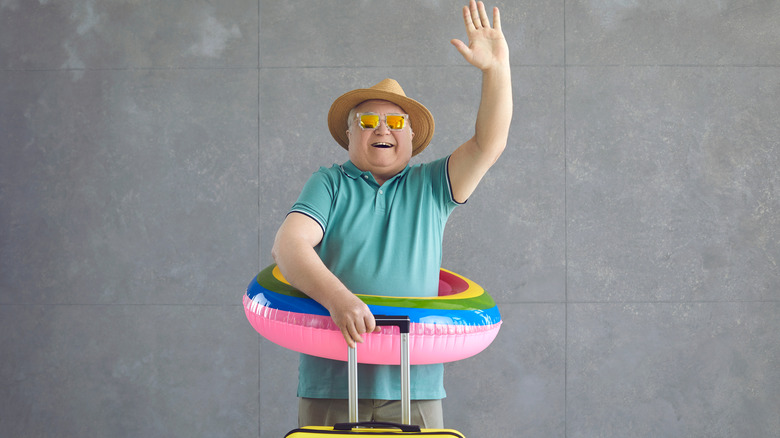 excited tourist ready to cruise