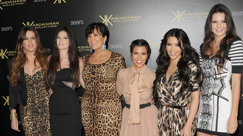 The Kardashian family attending an event