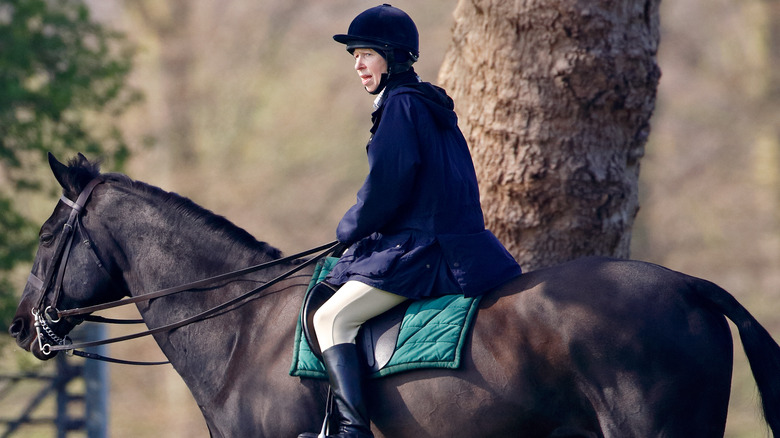 Princess Anne riding her horse