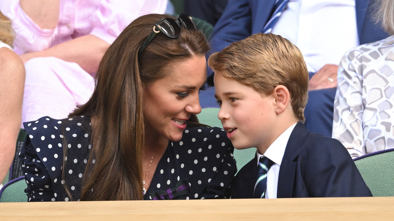 Princess Catherine and Prince George deep in conversation at an event