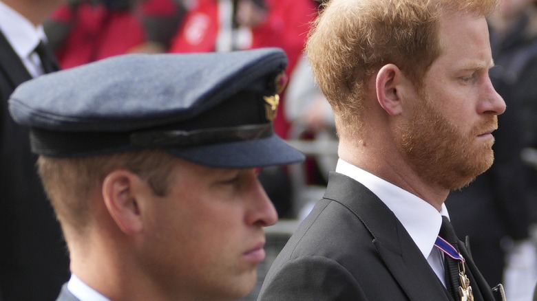 Princes William and Harry attend queen's funeral