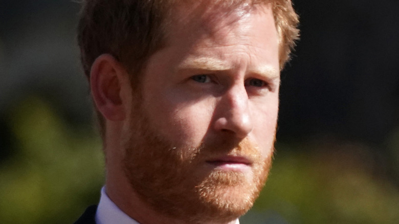Prince Harry at funeral