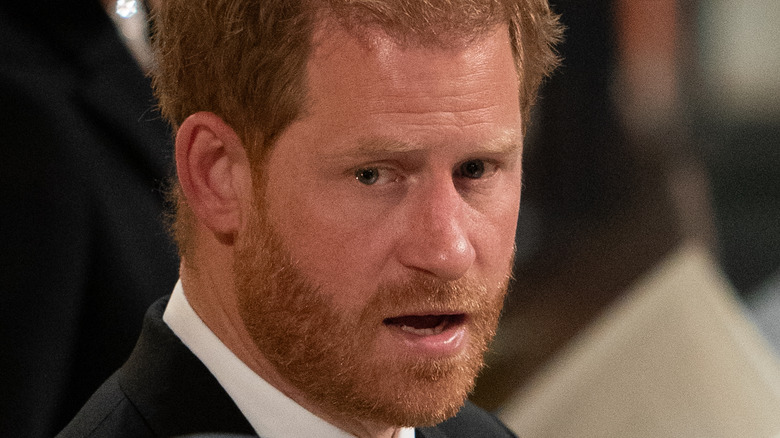 Prince Harry at the Queen's funeral