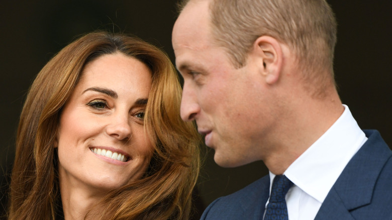 Prince William Princess Catherine smile at each other