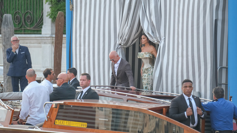 Lauren Sánchez Bezos with new husband Jeff Bezos in Venice, June 2025