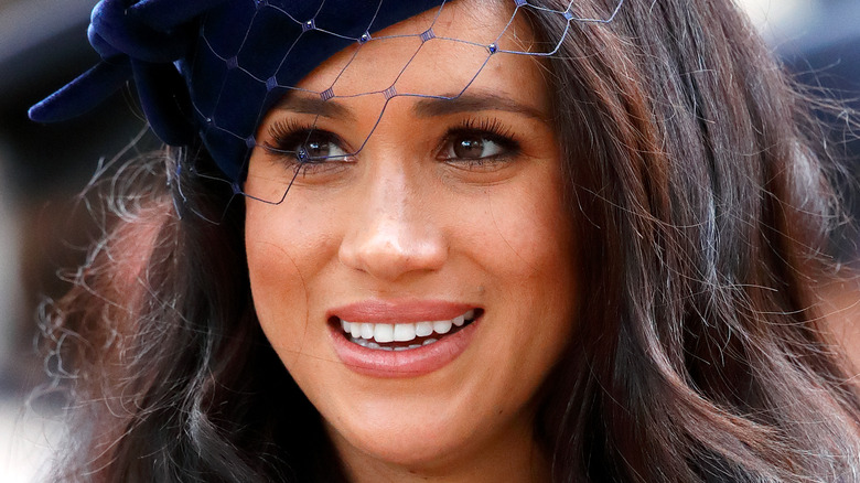 Meghan Markle wearing a fascinator hat