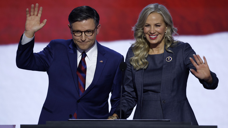 House Speaker Mike Johnson and his wife, Kelly Johnson, at the 2024 Republiucan National Convention