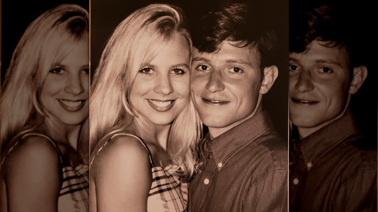 Kelly and Mike Johnson smiling together in a throwback photo