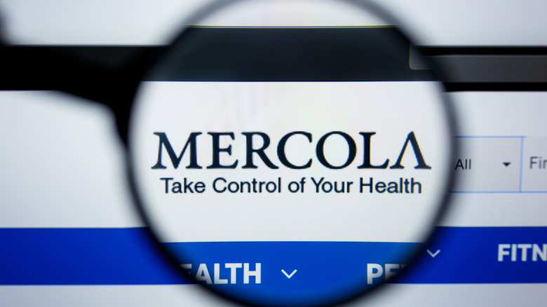 Screengrab for Mercola's website
