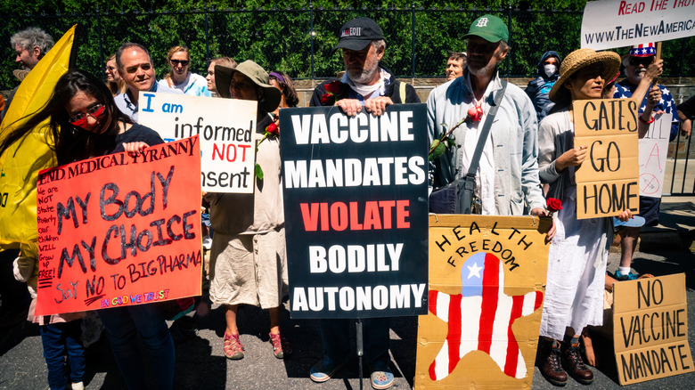 Anti-vaccination protest in New York City