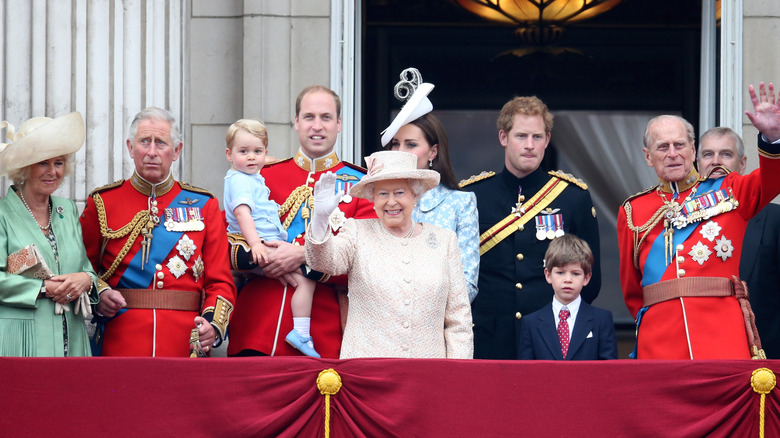 Queen Elizabeth II and the rest of the royal family photographed at the 2015 Trooping the Colour