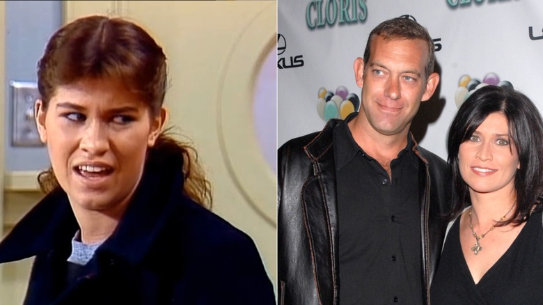 Split photo of Nancy McKeon on "The Facts of Life" vs. Nancy McKeon posing with her husband Marc Andrus