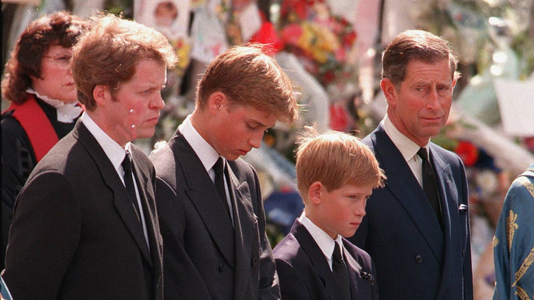 Charles Spencer, Prince William, Prince Harry, Prince Charles