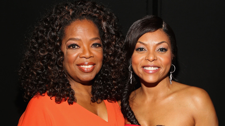 Oprah Winfrey and Taraji P. Henson smiling