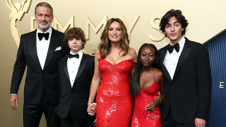 Mariska Hargitay, Peter Hermann, and children at 2026 Emmys