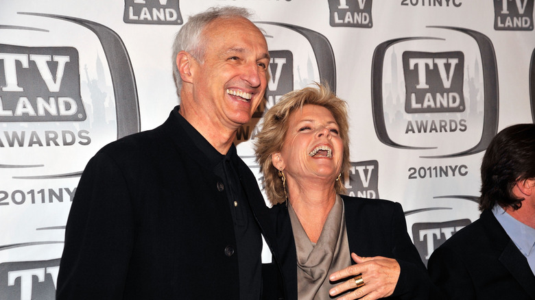 Michael Gross and Meredith Baxter laughing together on the 2011 TV Land Awards red carpet