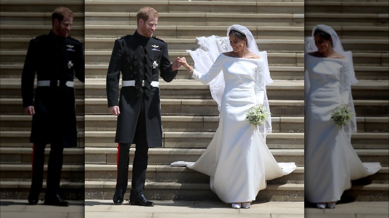 Meghan and Harry on their wedding day