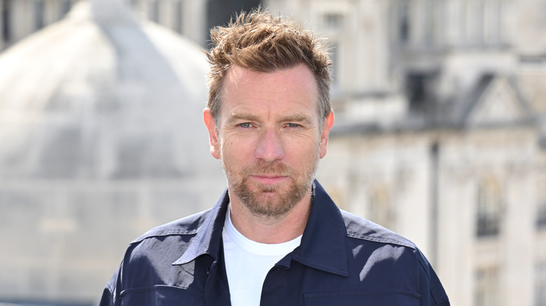 Ewan McGregor standing outside