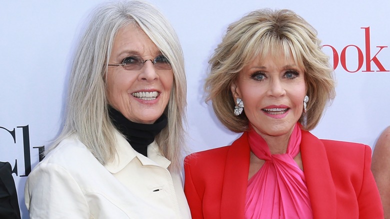 Diane Keaton and Jane Fonda posing