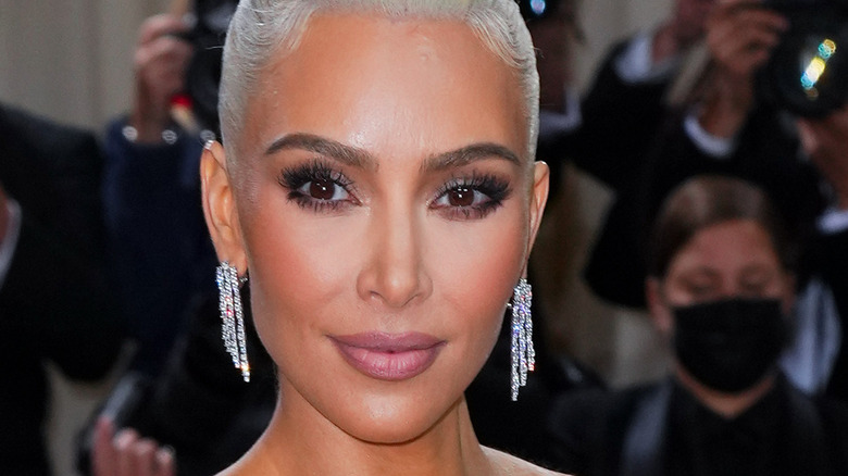 Kim Kardashian close up at the 2022 Met Ball