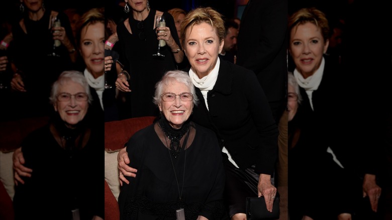 Annette Bening with her mother Shirley Bening at a red carpet event